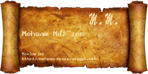 Mehsam Mózes névjegykártya